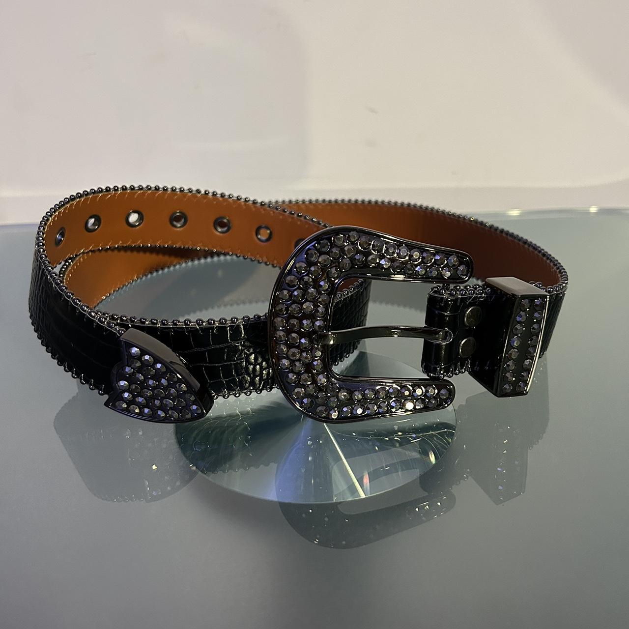 rhinestone buckle belt