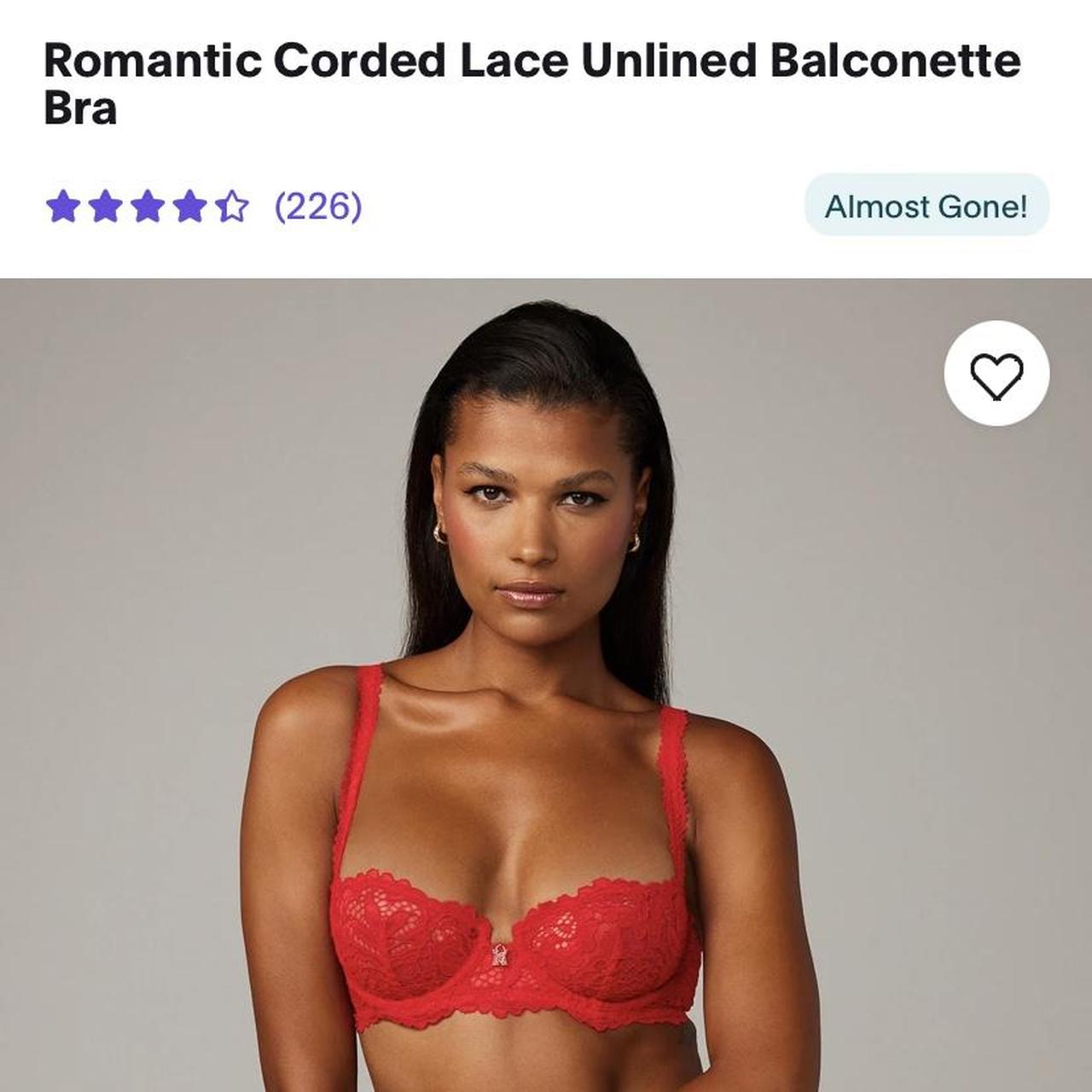 Romantic Corded Lace Unlined Balconette Bra