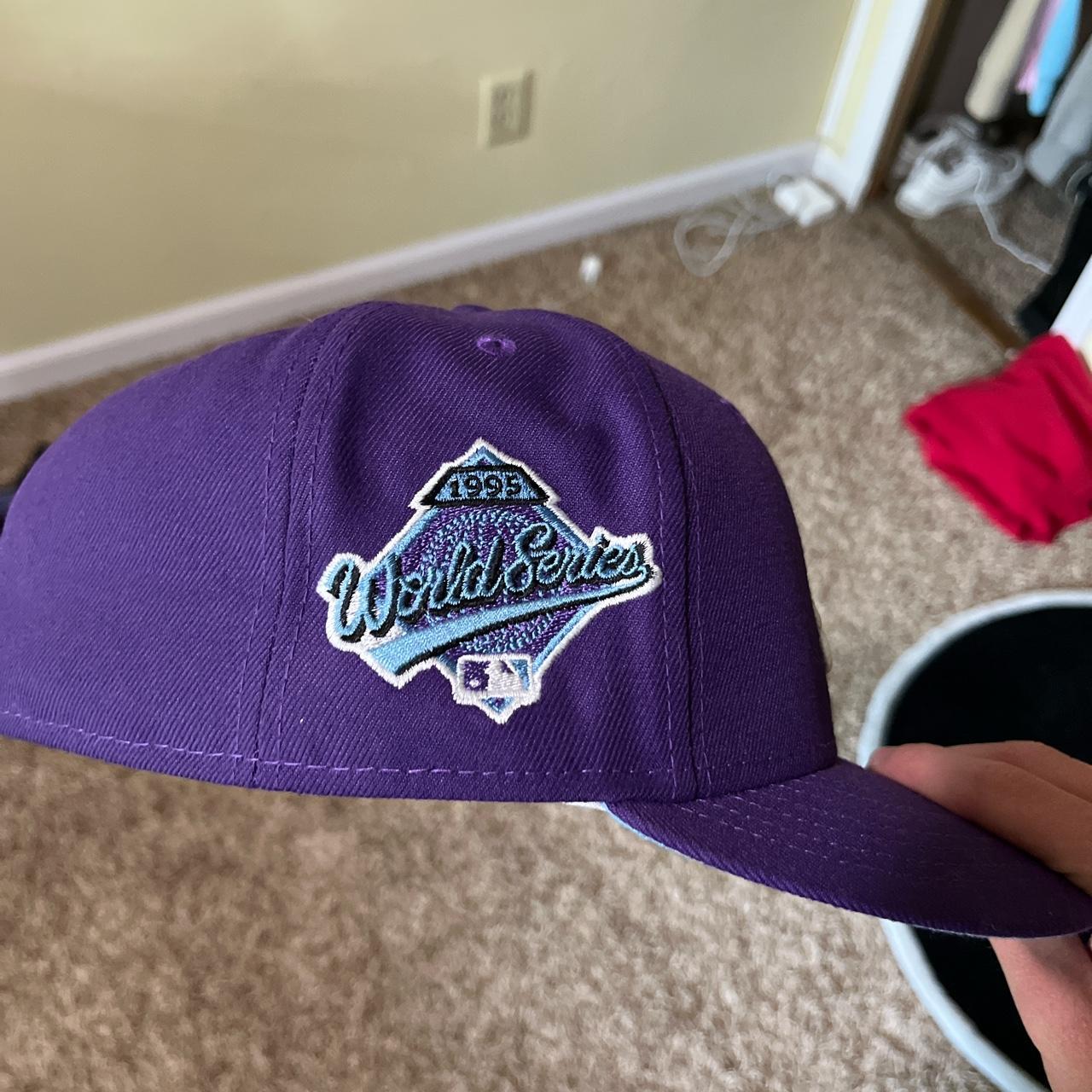 Atlanta Braves 7 3/8 fitted purple & light blue - Depop