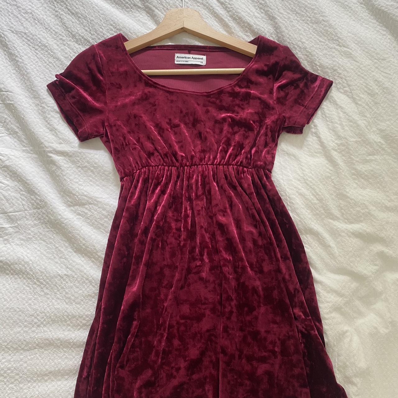 American apparel velvet babydoll dress best sale