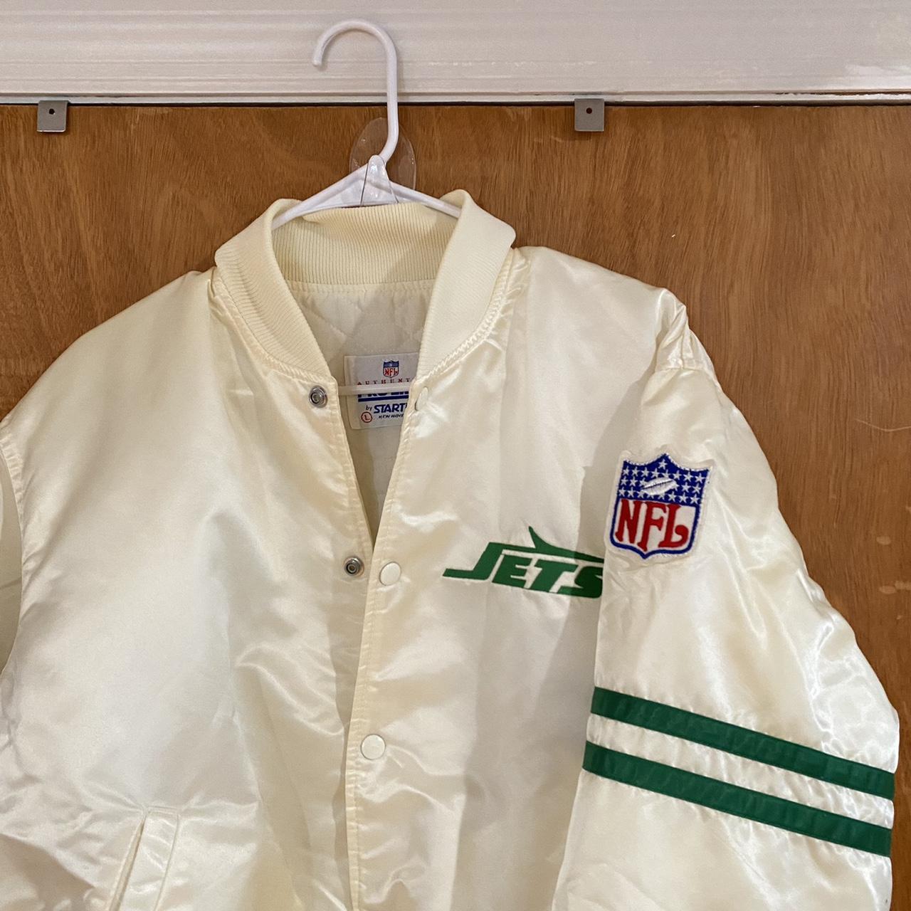 Vintage New York Jets Rare 90's Starter Satin Bomber Jacket (L)