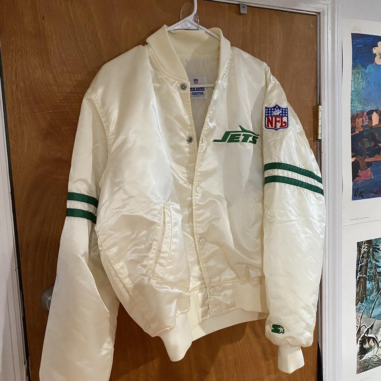 Vintage 90s New York Jets Football Leather Jacket - Maker of Jacket