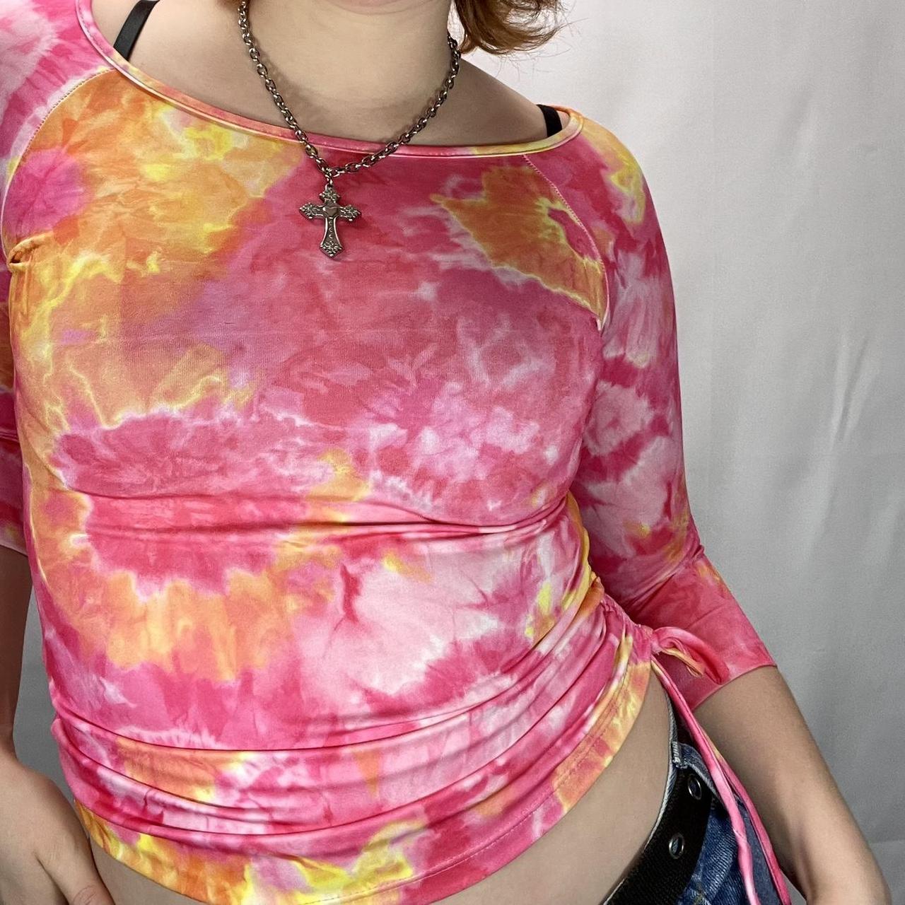 Tie dye rave sales top