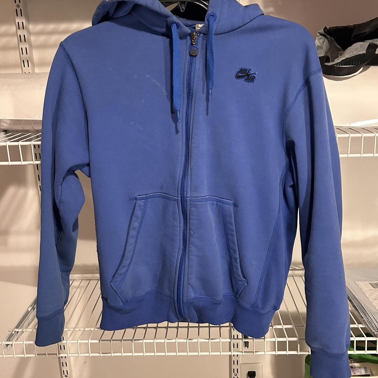 nike blue hoodie zip up