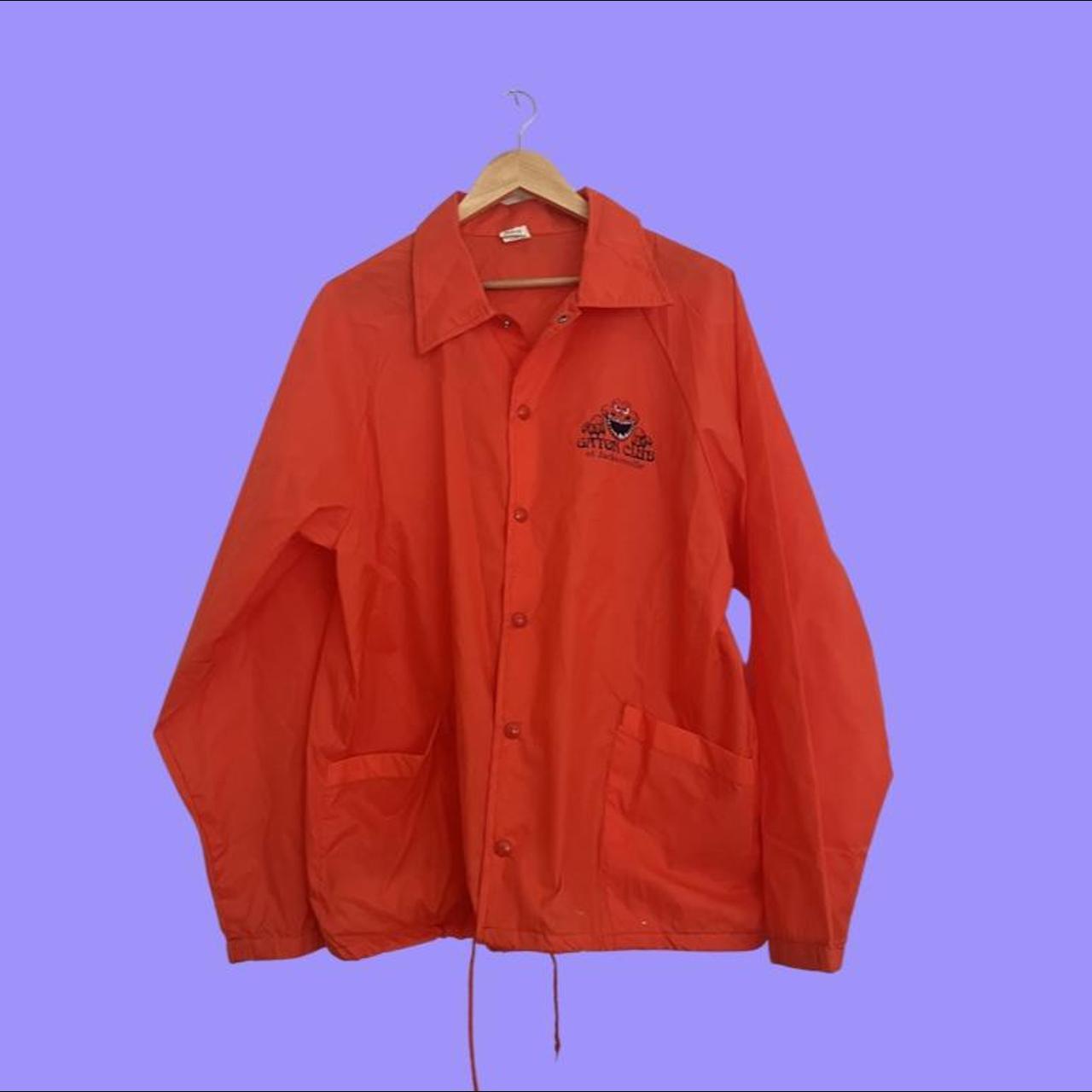 Vintage 1980s orange windbreaker with UF Gators... Depop