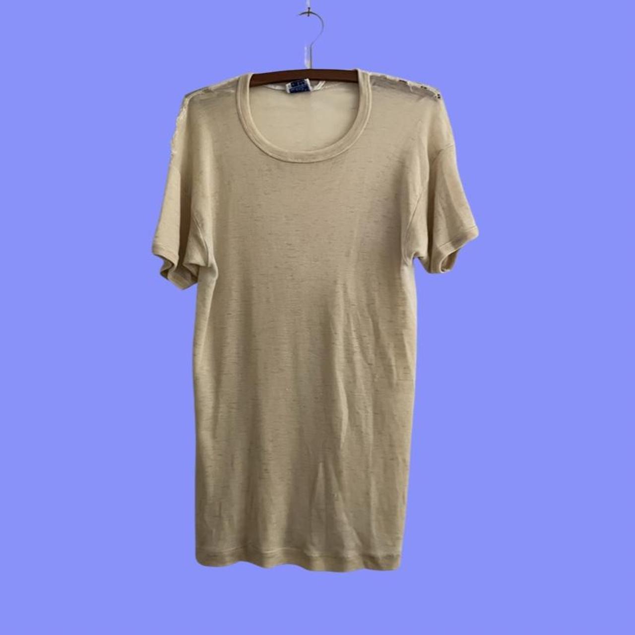 Men's Cream Tshirt Depop