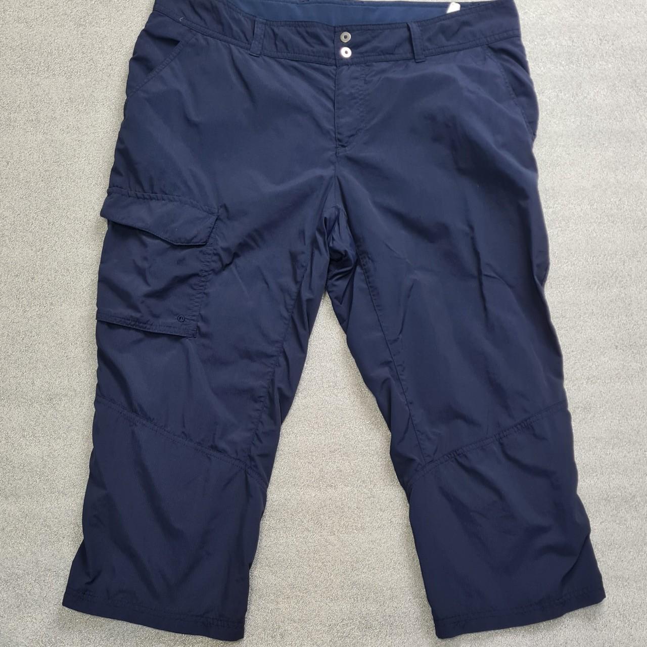 Columbia PFG Omni-Shade Cargo Capri Pants Navy Blue... - Depop