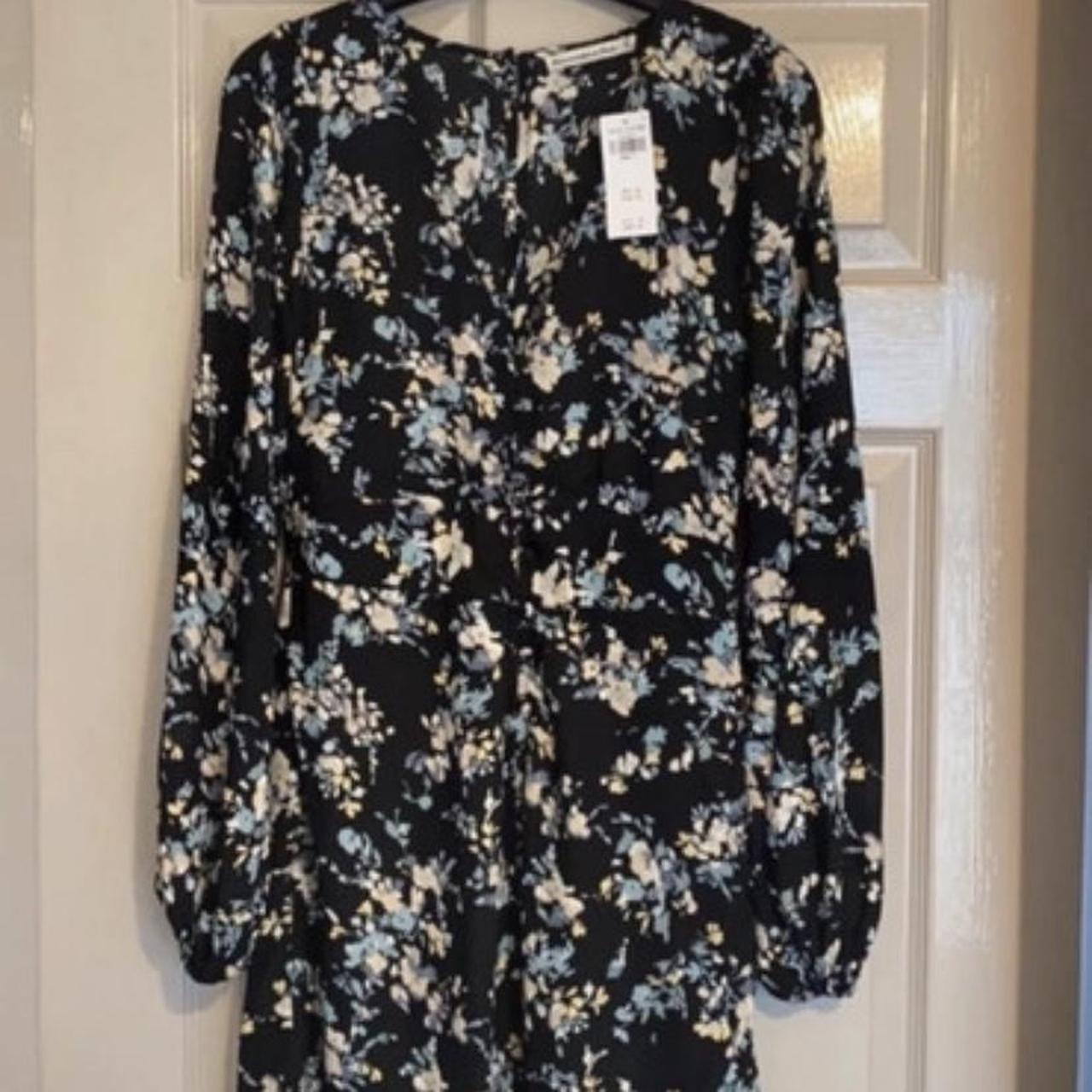 Abercrombie And Fitch Dress In Black Floral In A... - Depop