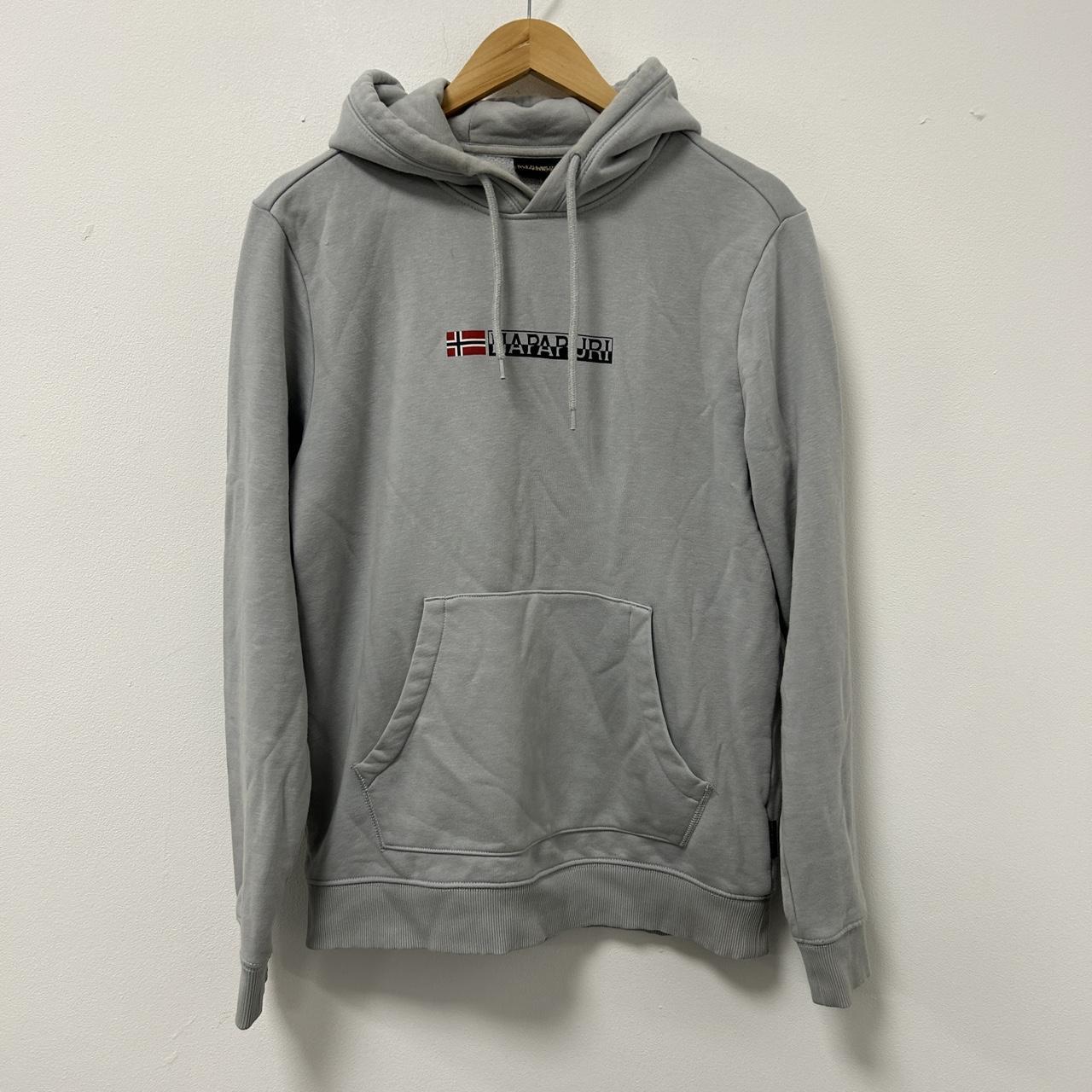 Men’s grey Napapijri hoodie. Size medium. Good used... - Depop