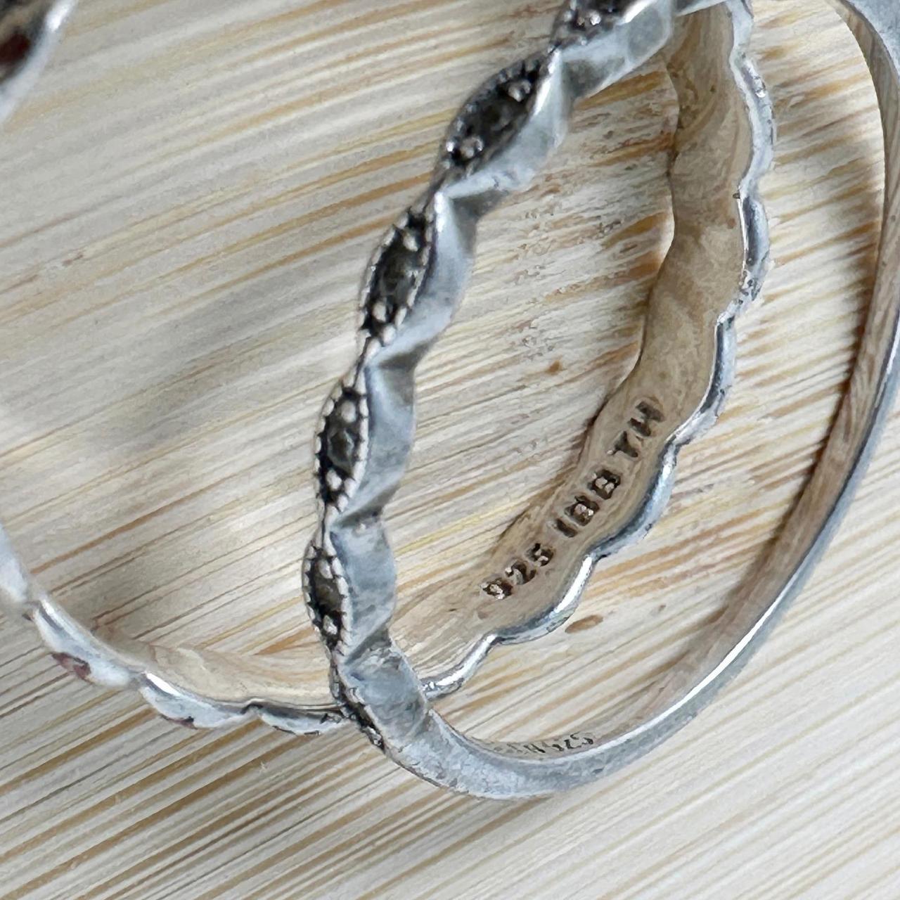 Women's Ring - Silver – Vintage Stackable Sterlin… - image 2