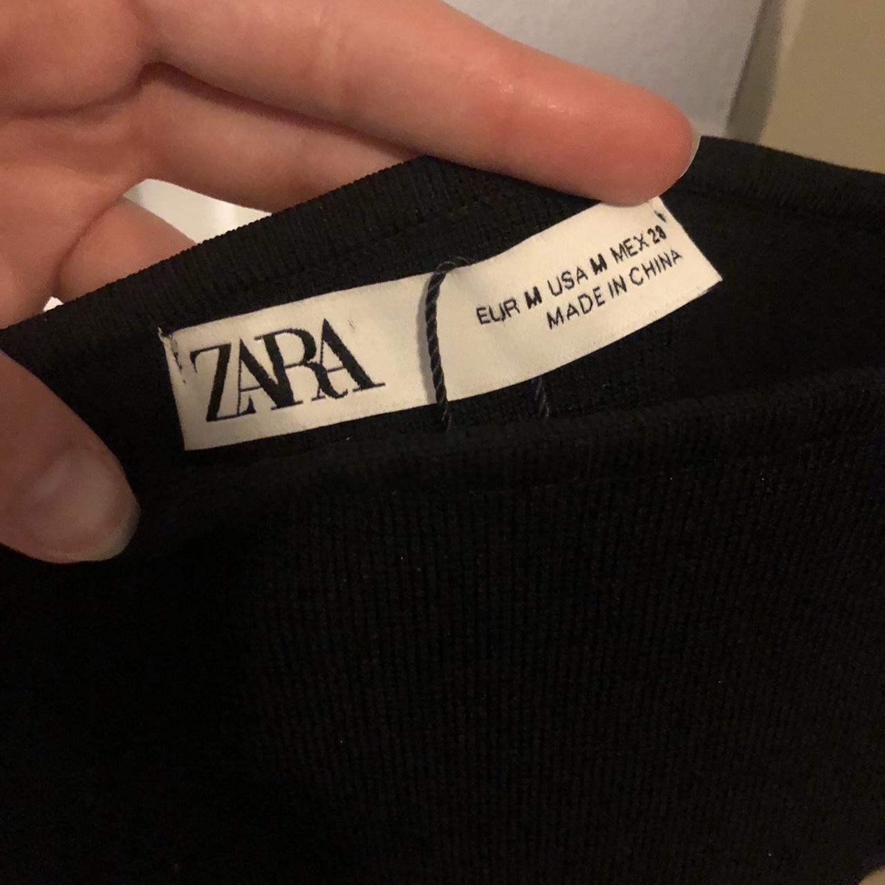 ** ZARA Drop Day 6 ** NWT Puffy sleeve black crop... Depop