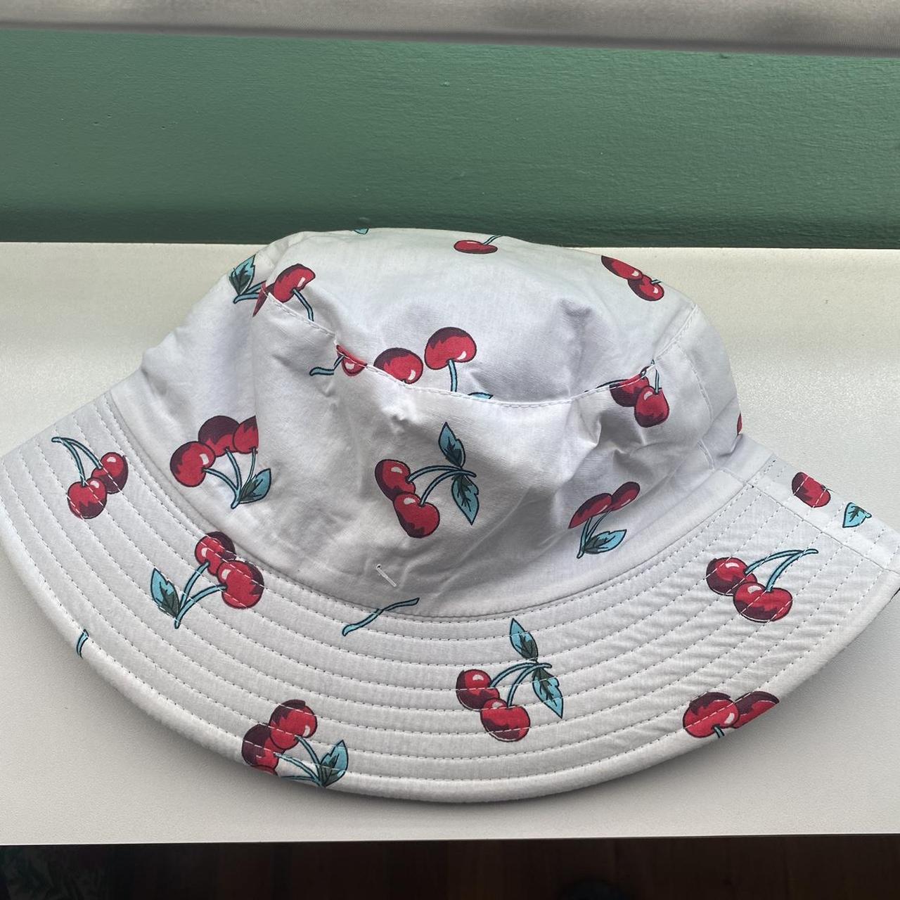 Women's White and Pink Hat | Depop