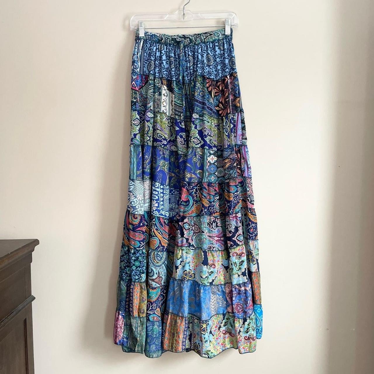 KATHMANDU Imports Patchwork Gypsy Boho Hippie Tiered... - Depop