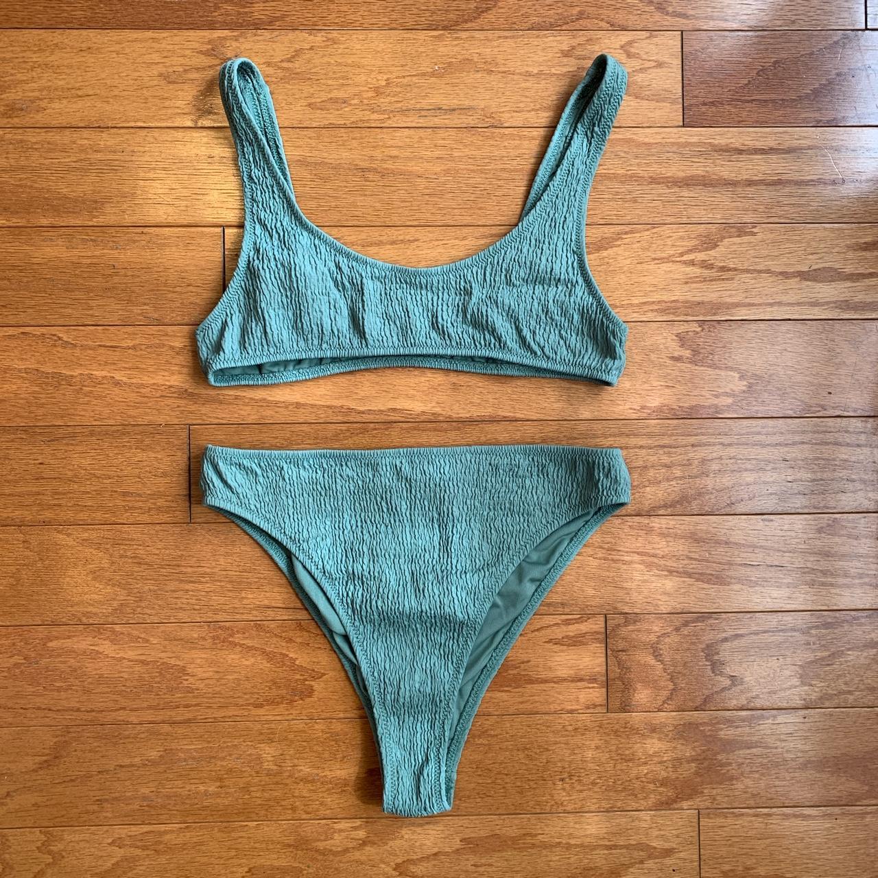 Topshop Women S Blue And Green Bikinis And Tankini Sets Depop