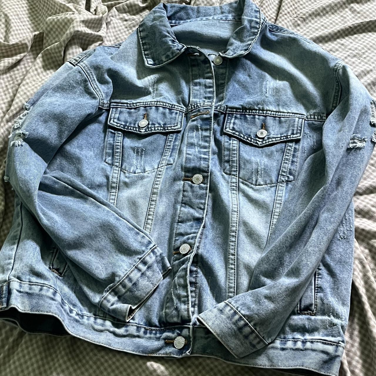 SHEIN Women's Blue and Silver Jacket | Depop