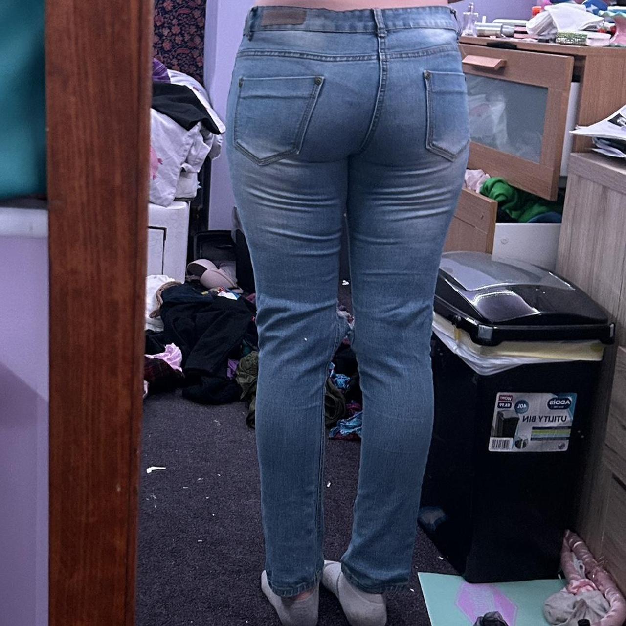 boohoo skinny ripped jeans size 12 Depop