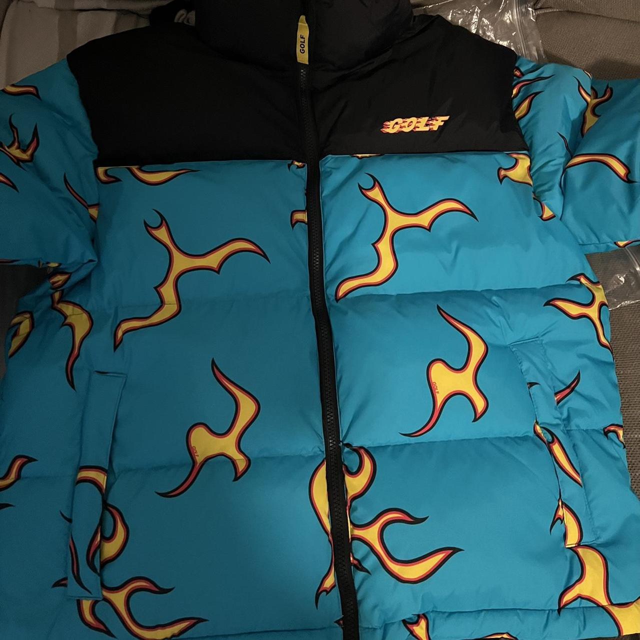 Golf Wang Flame Puffer Blue brand new medium price... - Depop