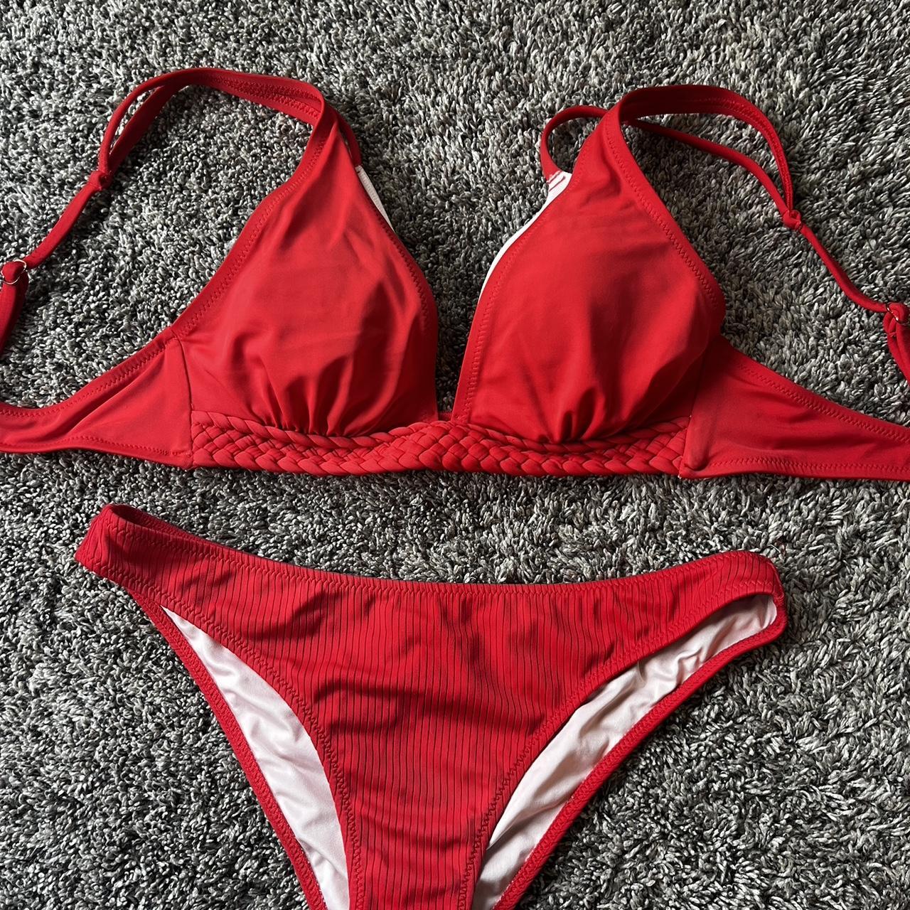 TARGET Red bikini 32B never worn adjustable straps