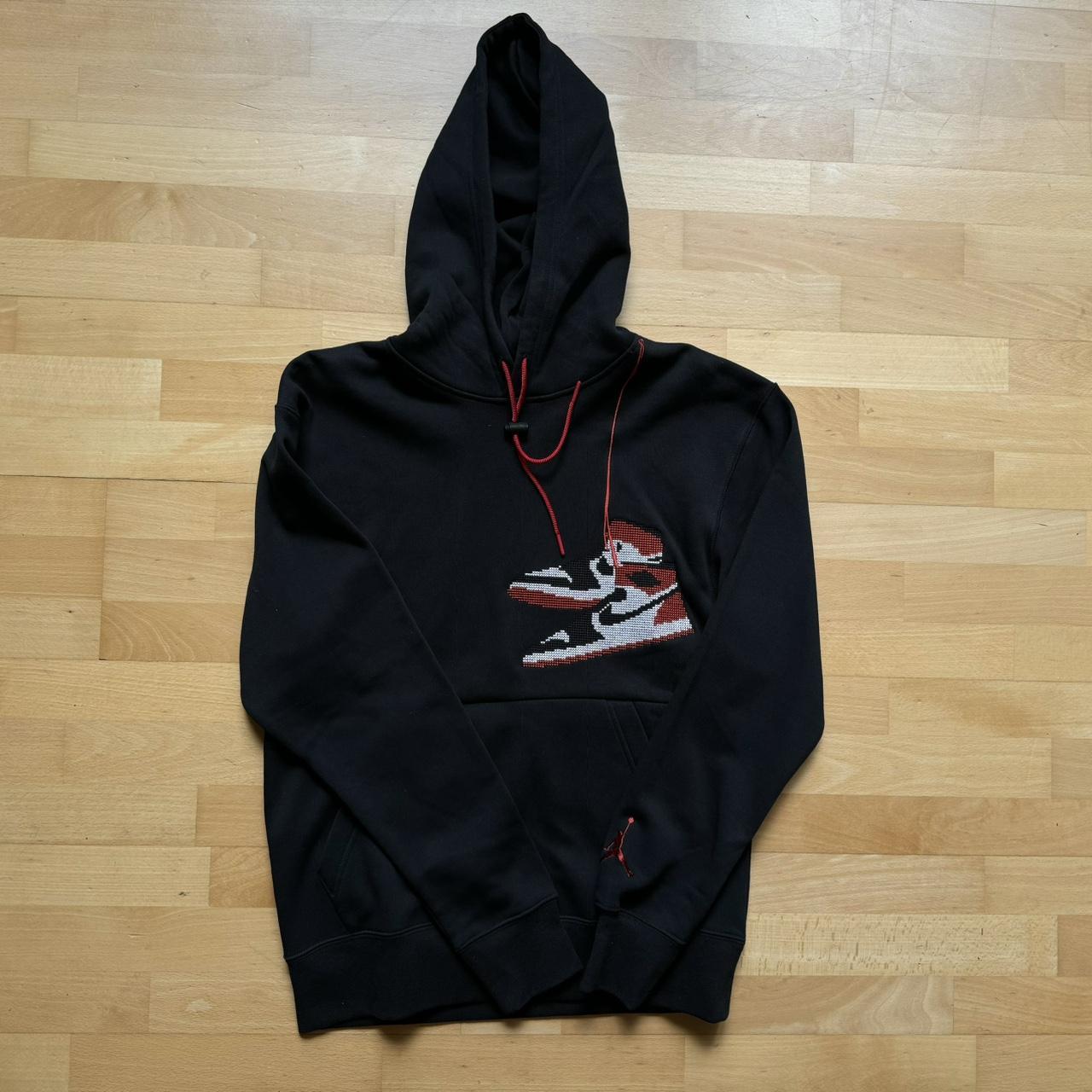 hoodie with jordan shoes on it