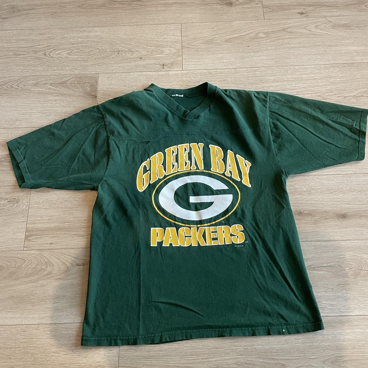 Green Bay Packer 3/4 Sleeve Nike Dri-Fit top. - Depop