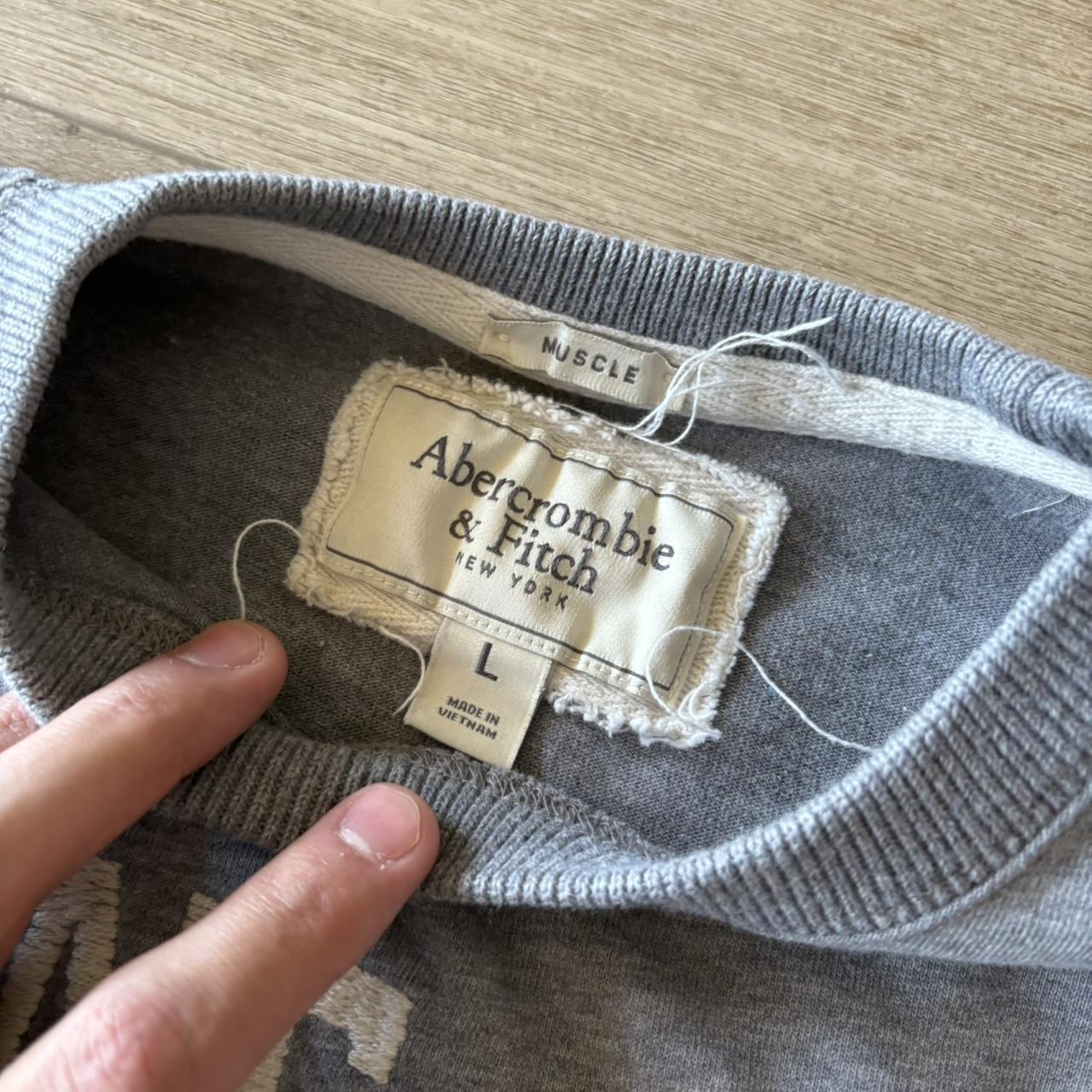 Abercrombie & Fitch Men's Shirt - Grey/Multi - L … - image 4