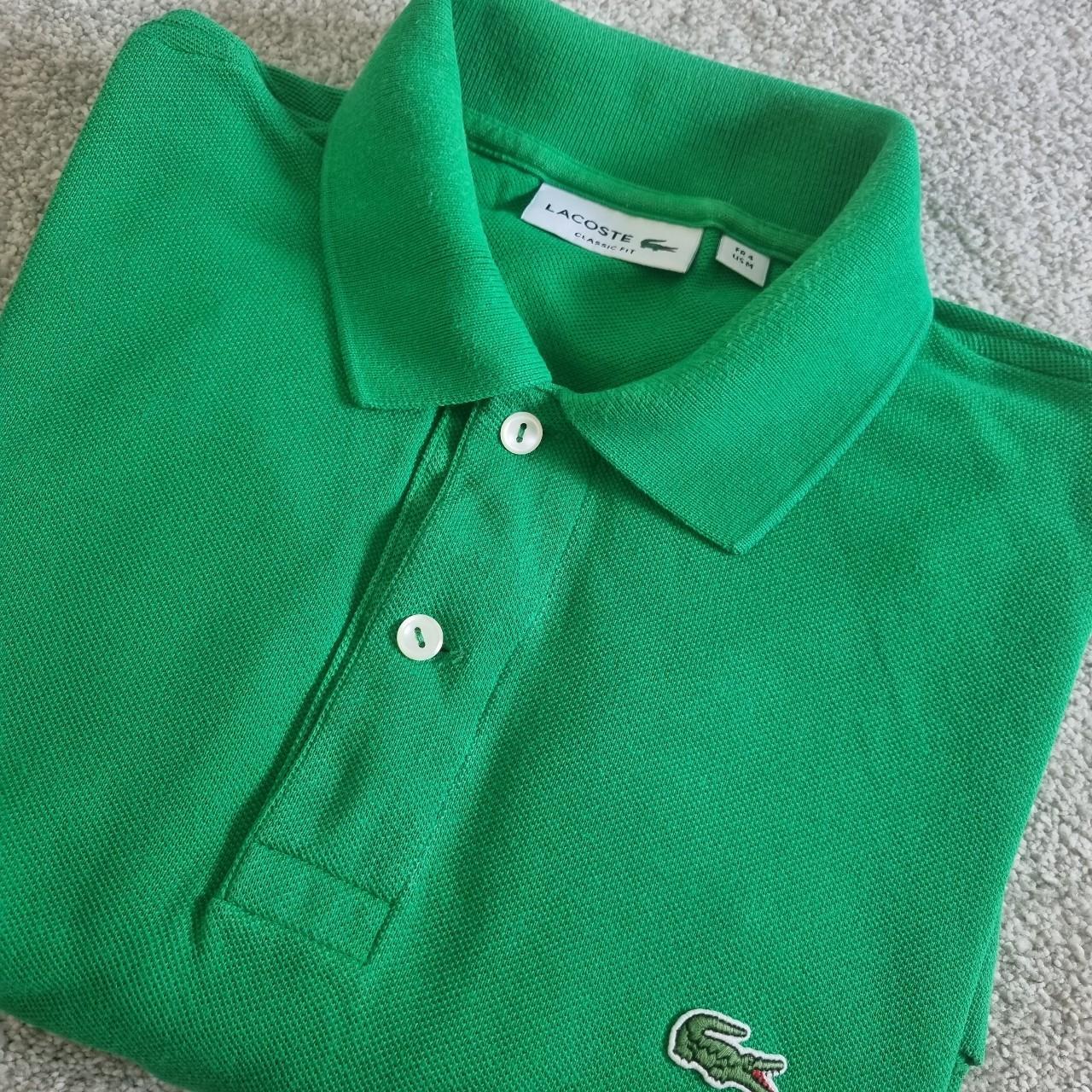 Green lacoste t-shirt. Classic fit. - Depop