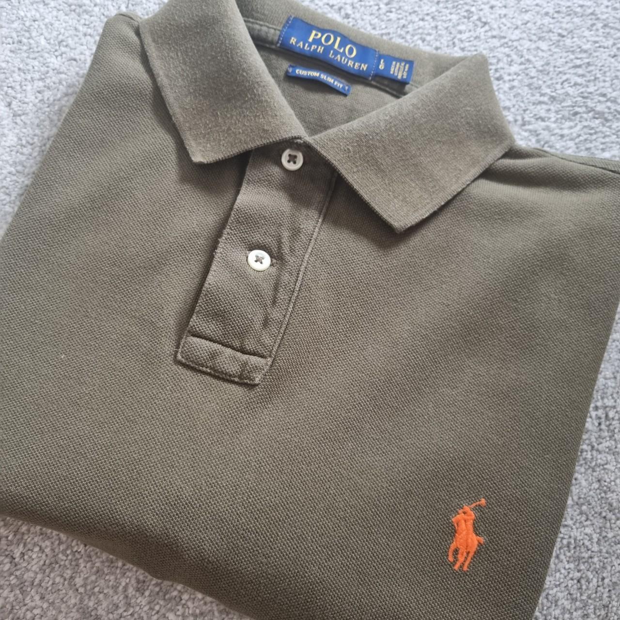 Khaki polo t-shirt. Great condition except small... - Depop