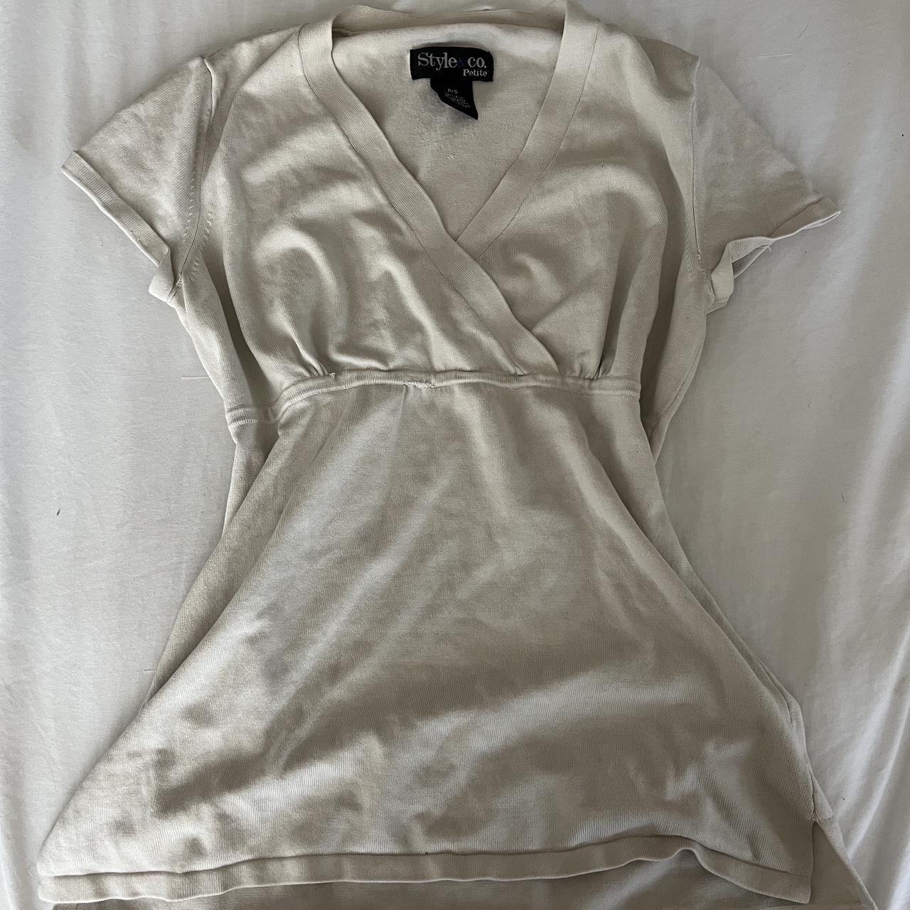 cross front shirt perfect for a day at the beach Depop