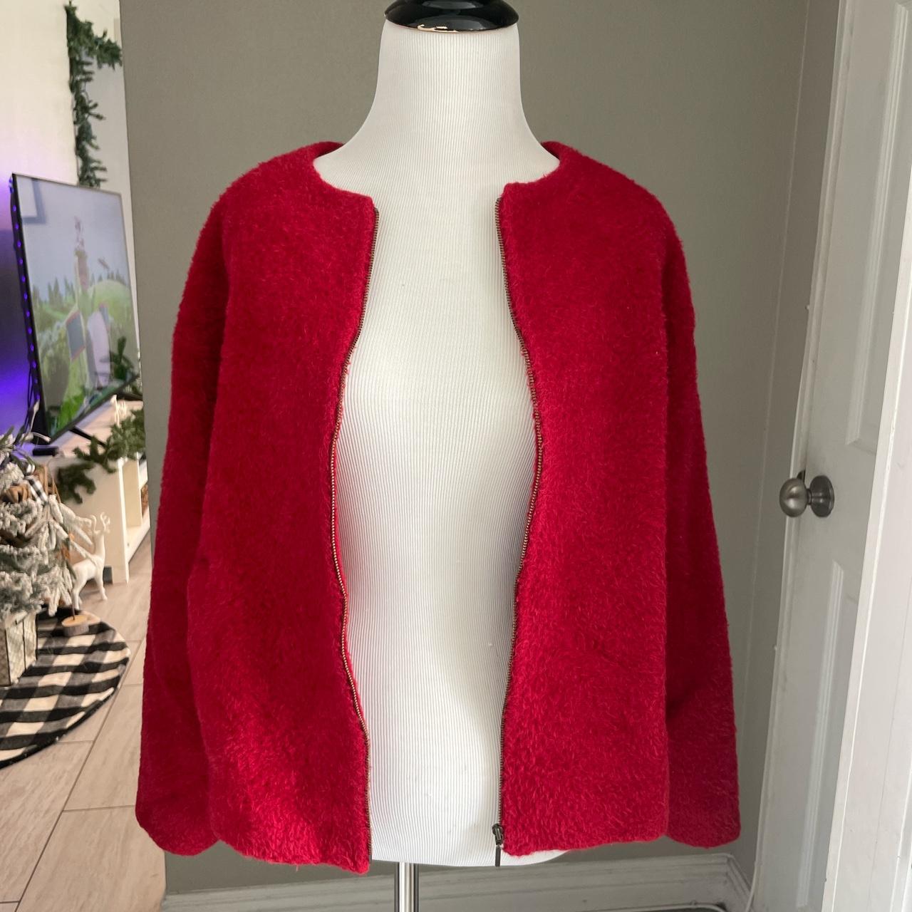 My favorite Eileen Fisher Red Wool Jacket Eileen... - Depop
