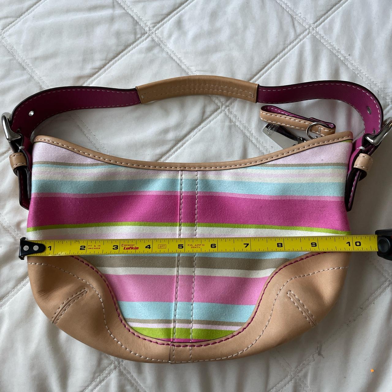 Y2K Coach Hampton multi stripe bag