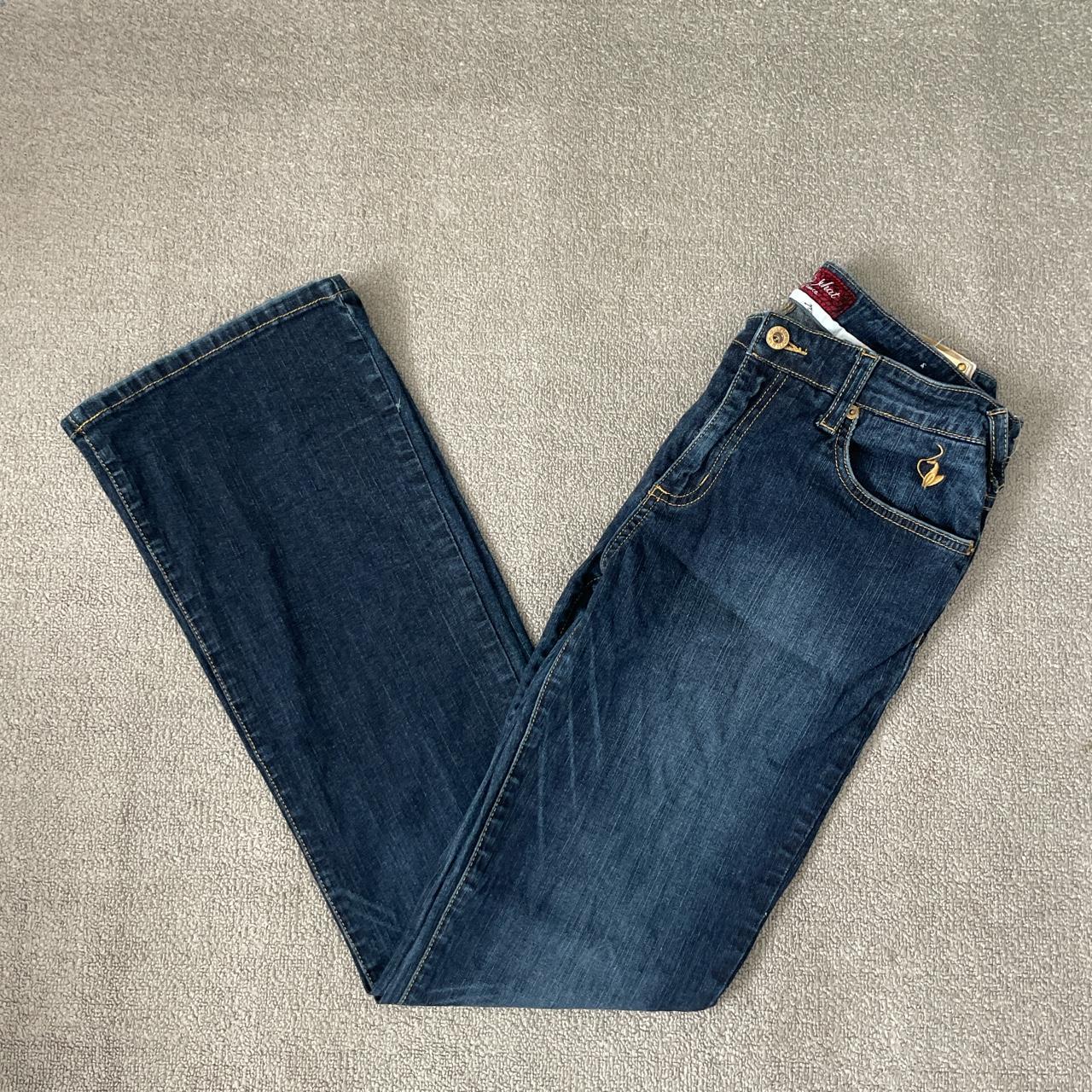 Y2K Baby Phat wide leg bootcut jeans Size 9 Very... - Depop