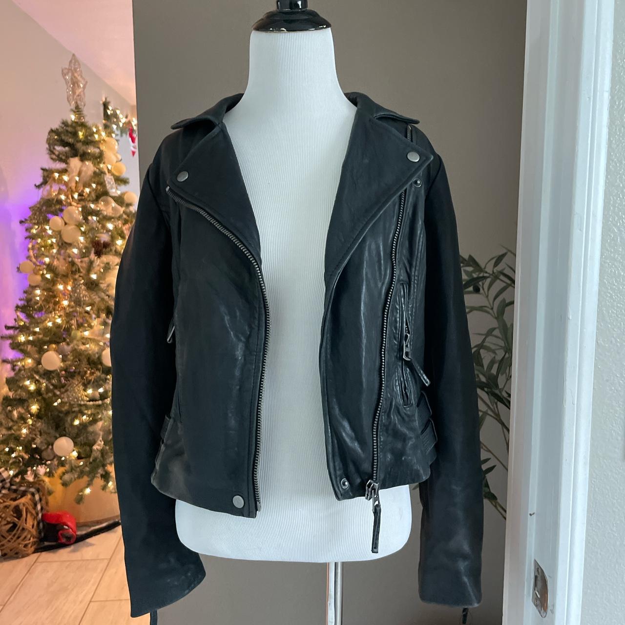 Lucky Brand Women's Leather Bomber Jacket Clothing... Depop