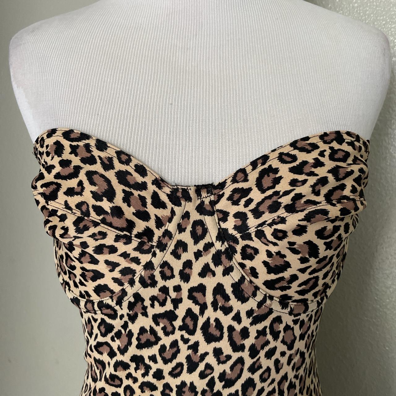 Vintage leopard skin tight dress by Bodyslimmers by - Depop