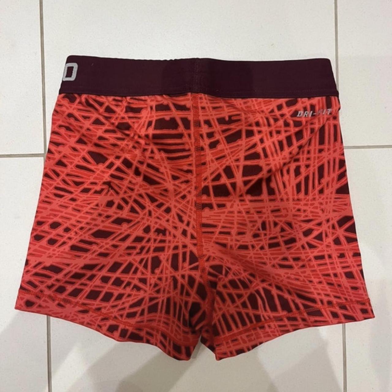 patterned nike pro shorts