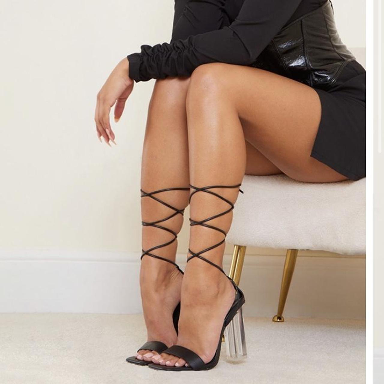 plt lace up heels