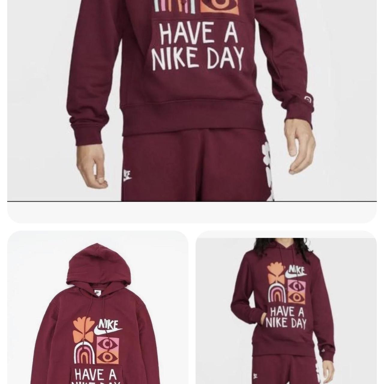 mens nike hoodie burgundy
