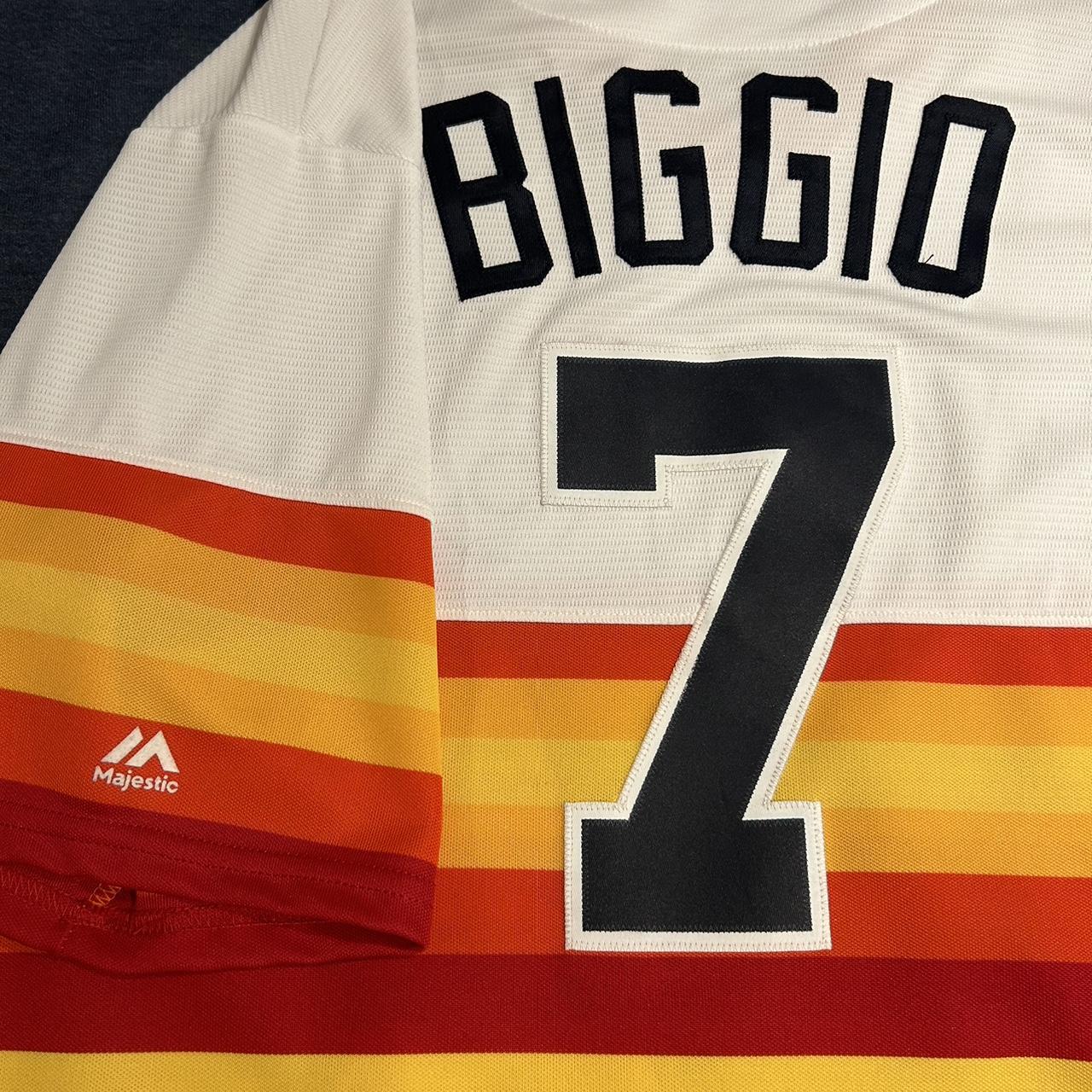 Astros BIGGIO 7 Majestic Cooperstown Collection Size L