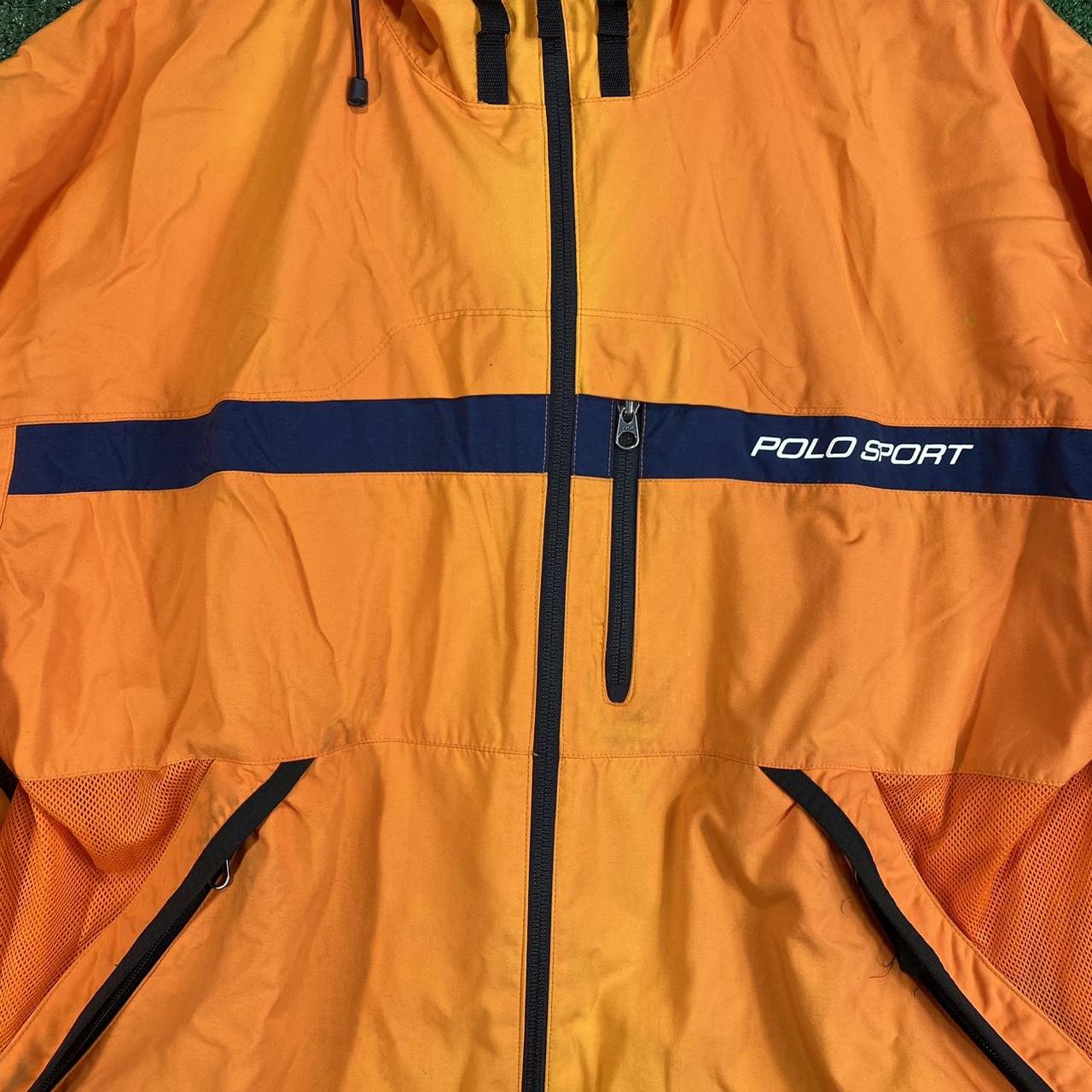 Polo Sport Men's Orange and Navy Jacket | Depop