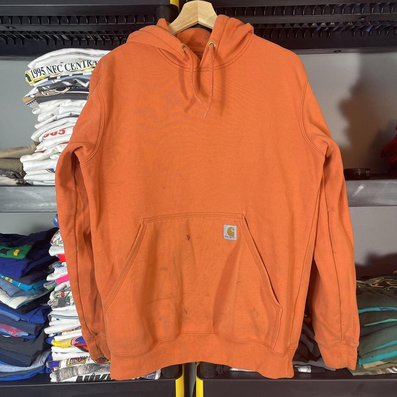 Mens orange carhartt on sale hoodie