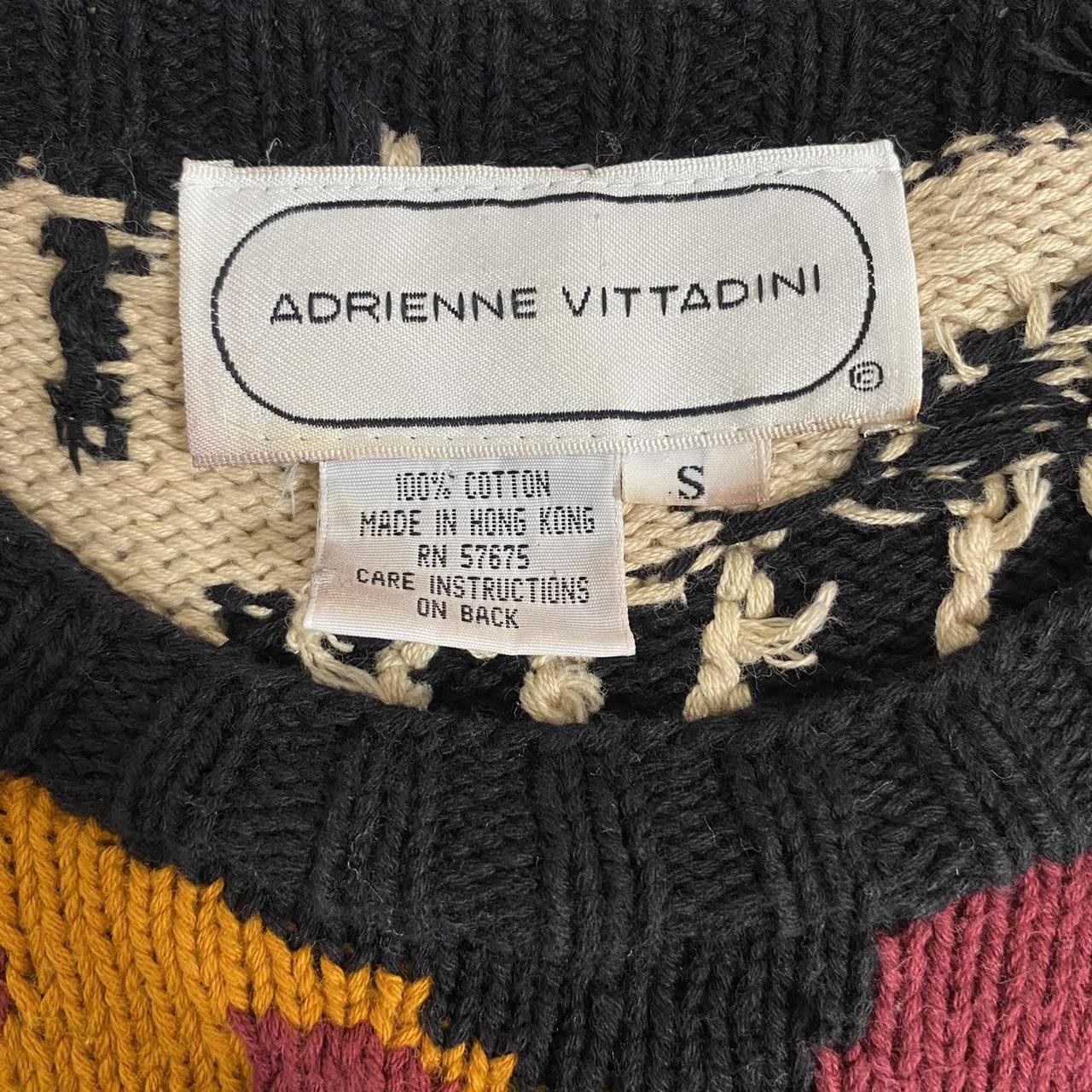 Vintage Adrienne Vittadini Rare Women's Golf Sweater Embroidered Cotton  Large