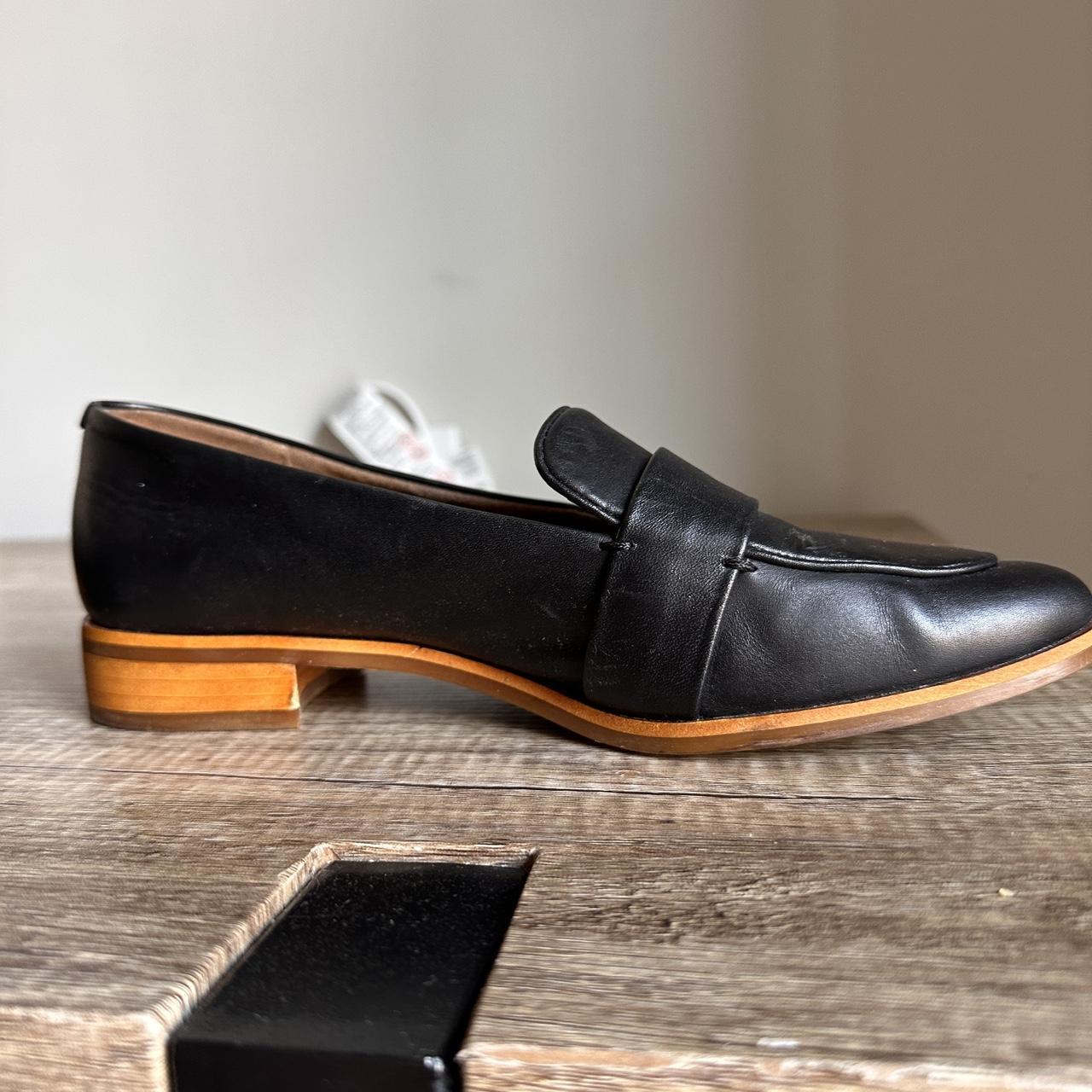 aerosoles loafers black leather