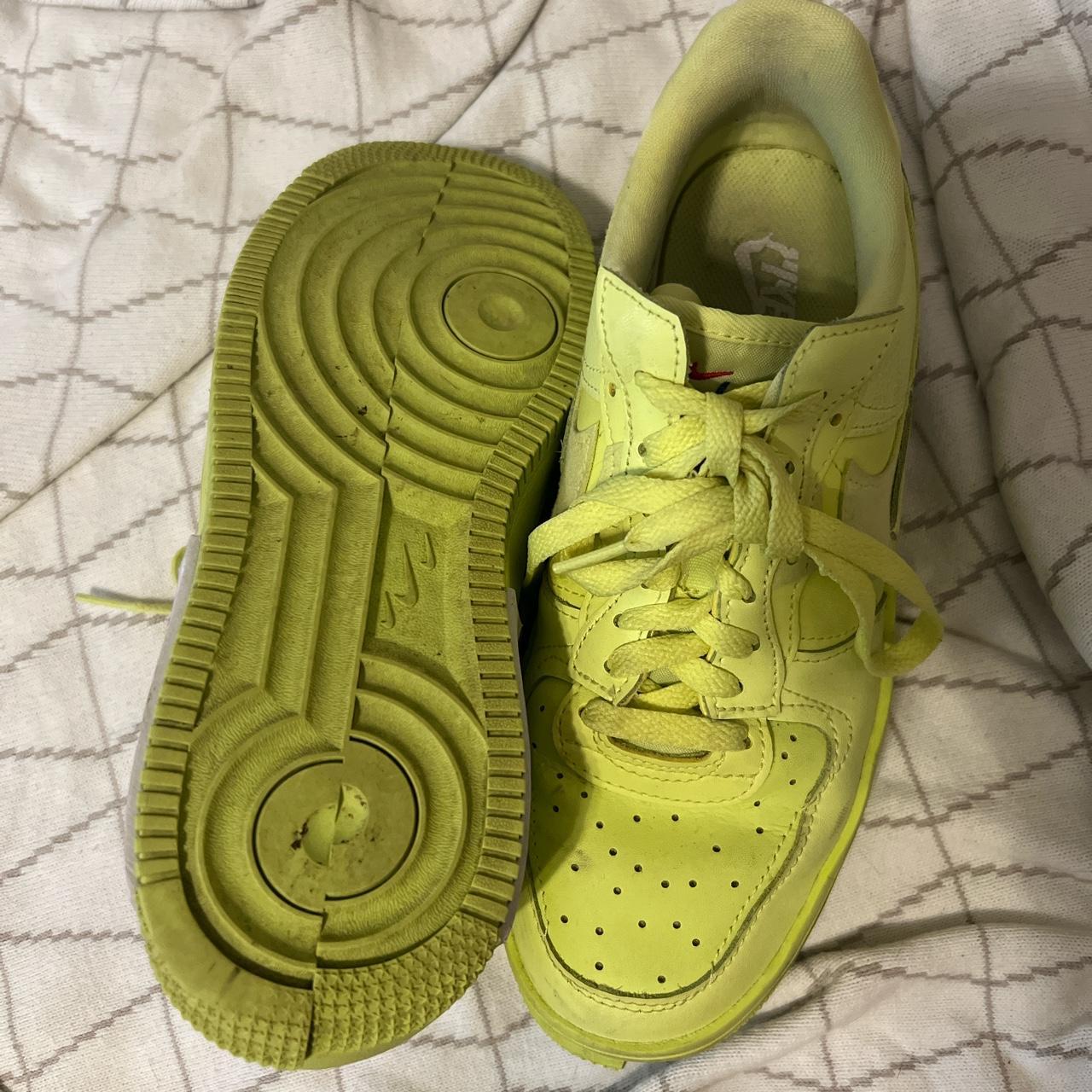 Neon yellow/green UV reactive air force 1s! they're - Depop