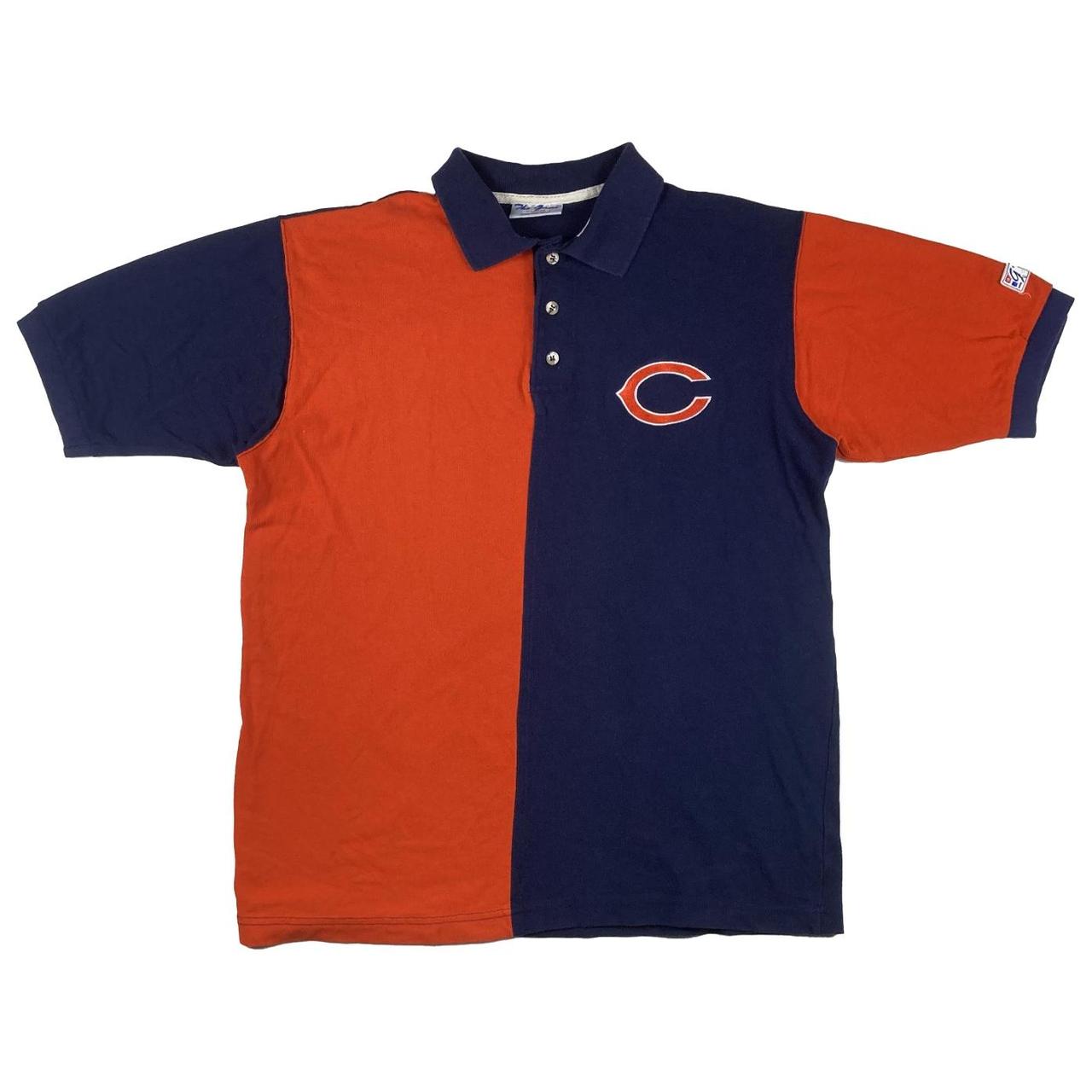 Buy the Mens Blue Short Sleeve Chicago Bears Football NFL Polo Shirt Size  Large