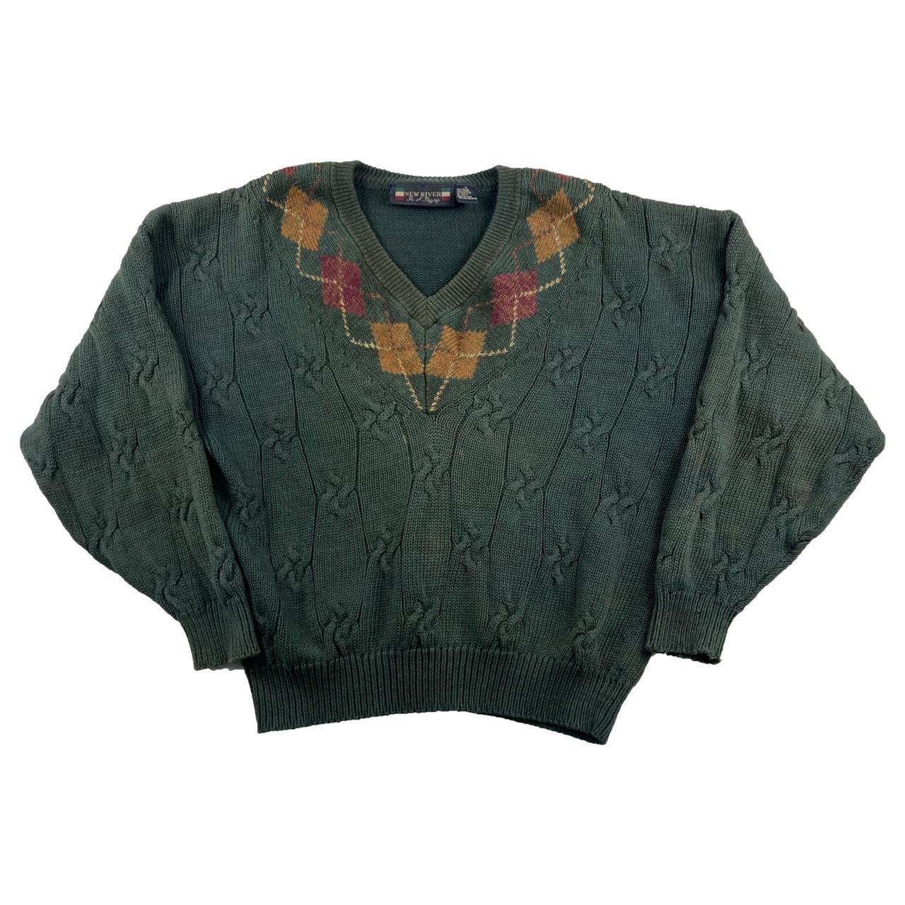Vintage Textured Knit Sweater W.R. Gass Size XL 23” | Depop