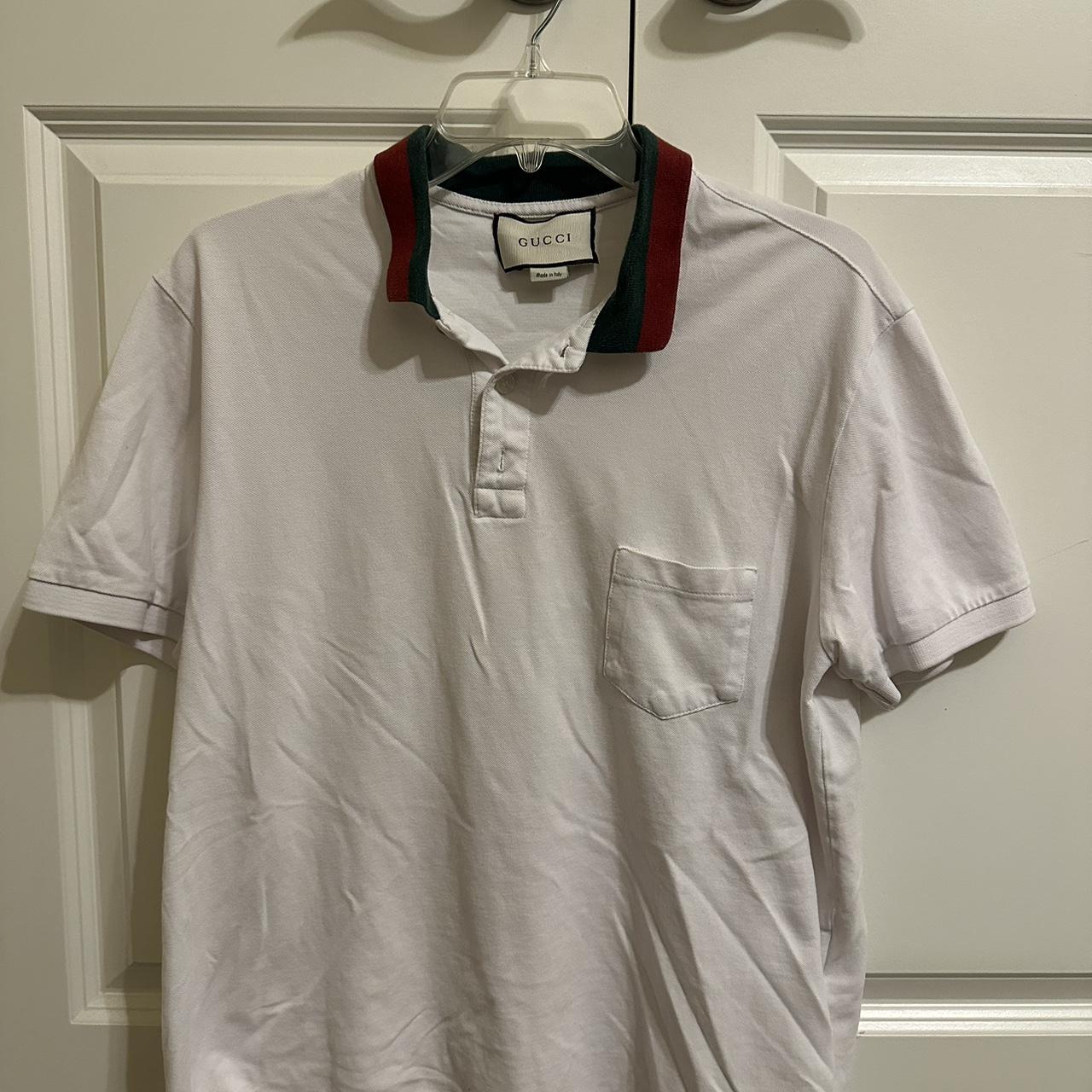 Gucci Polo shrunk from washing, says XL but fits... - Depop