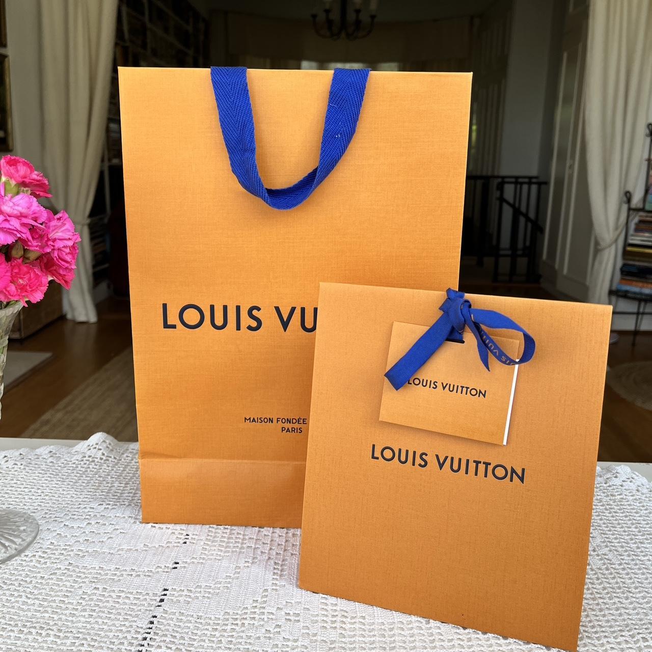 Louis Vuitton Maison Fondee En 1854 Paris Empty Brown Gift Bag & Envelope  (2003)