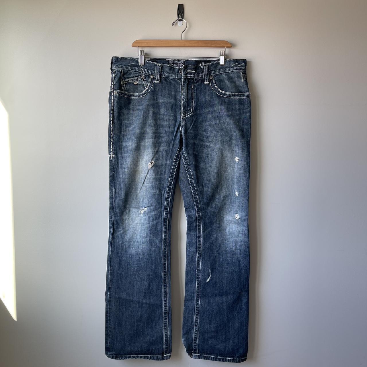 Affliction Men's Blue Jeans | Depop