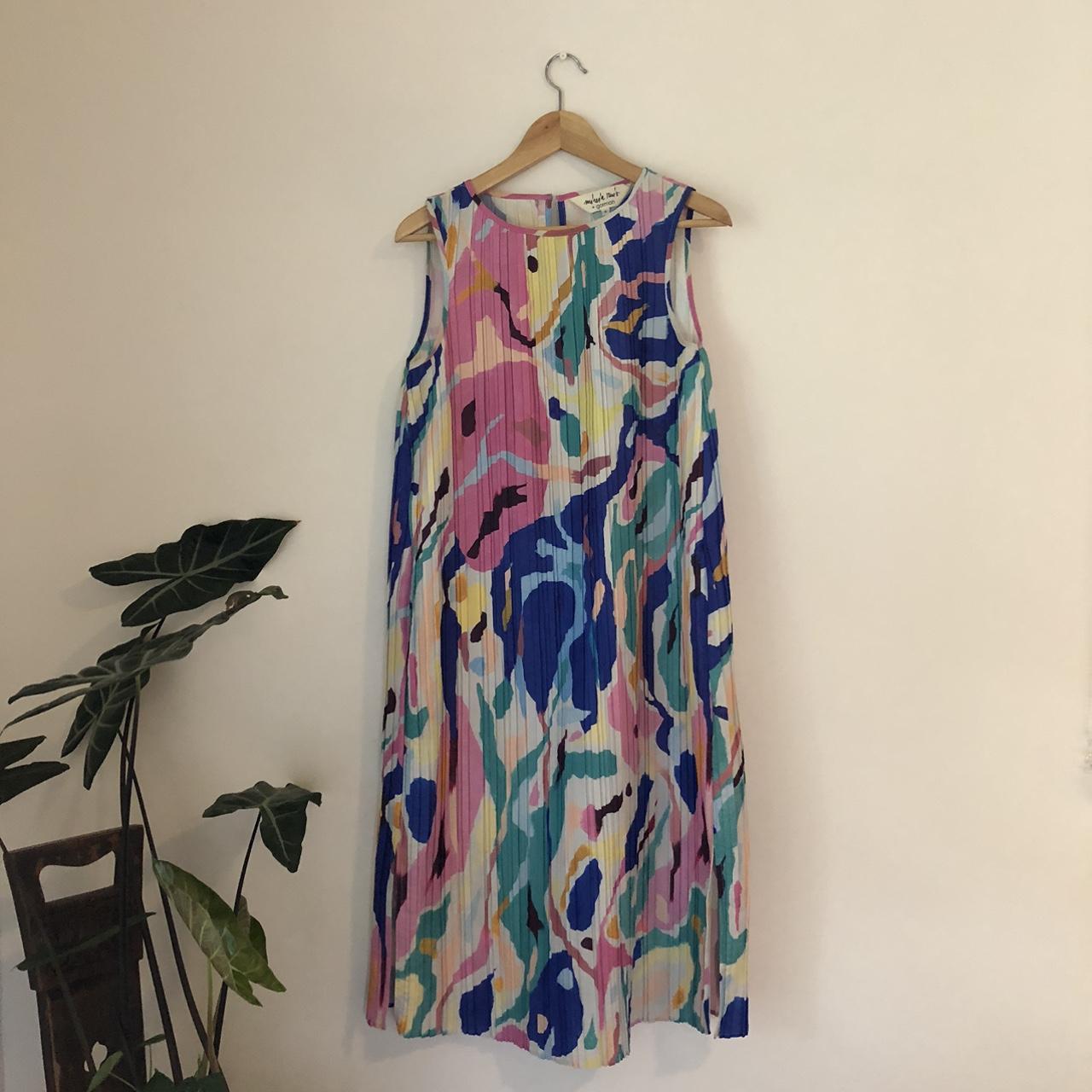 Gorman Women's Blue and Pink Dress | Depop