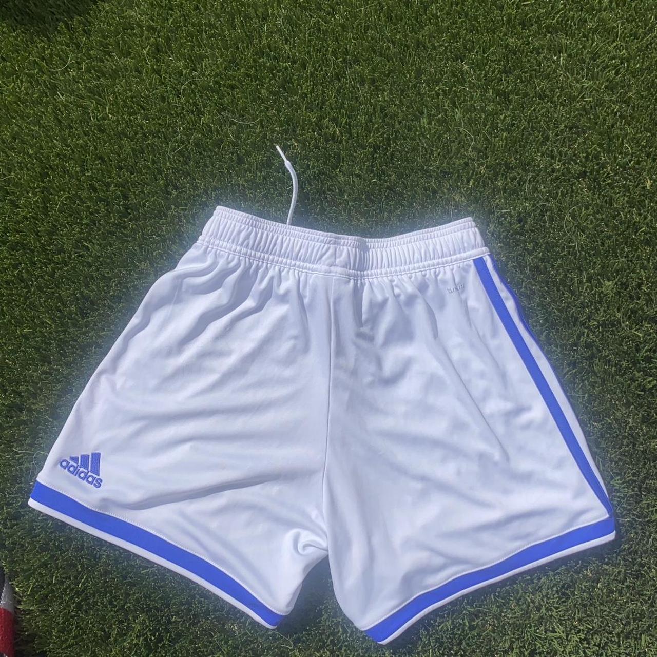 Adidas Women's White and Blue Shorts (3)