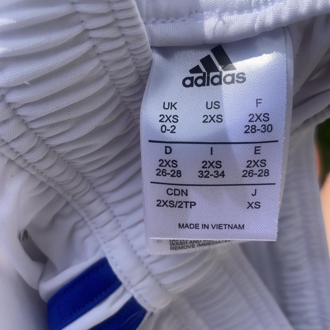 Adidas Women's White and Blue Shorts (4)